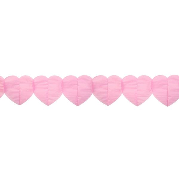 Girlang med Hjärtan Babyrosa