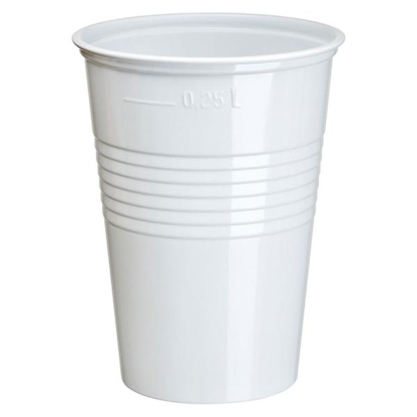 Plastmuggar Vita 25 cl 70-pack