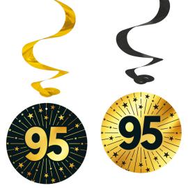 H&auml;ngande Swirls 95 &aring;r Guld/Svart 4-pack