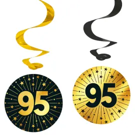 H&auml;ngande Swirls 95 &aring;r Guld/Svart 4-pack