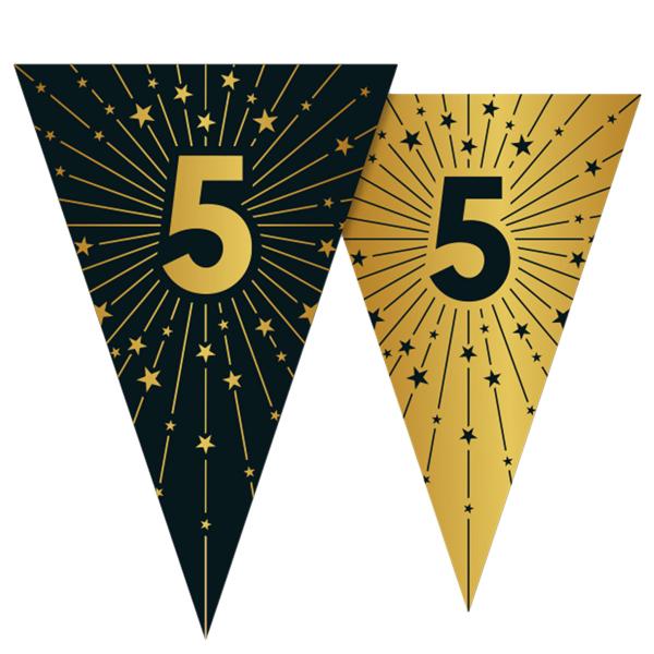 Vimpelgirlang med Stjärnor & Siffran 5