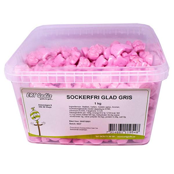 Glad Gris Sockerfritt Godis 1 kg