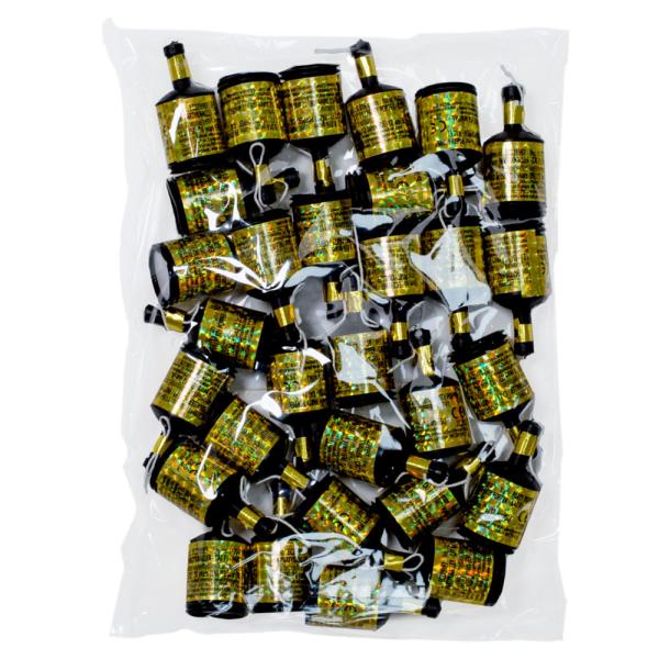 Party Poppers Guld 30-pack