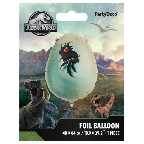 Jurassic World Dinosaurieägg Folieballong 48 x 64 cm