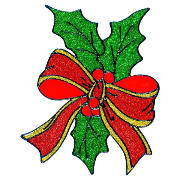 Glittrigt Fönsterklistermärke Julmotiv