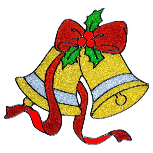 Glittrigt Fönsterklistermärke Julmotiv