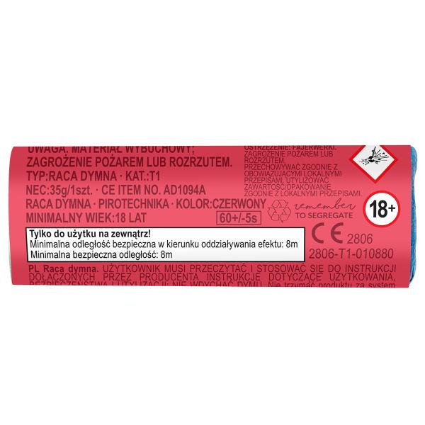 Rökbomb Röd 11,5 cm 5-pack