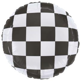 Rund Folieballong Schackrutig 35 cm