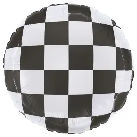 Rund Folieballong Schackrutig 35 cm