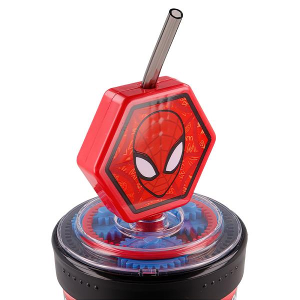 Spiderman Stor Mugg med Sugrör