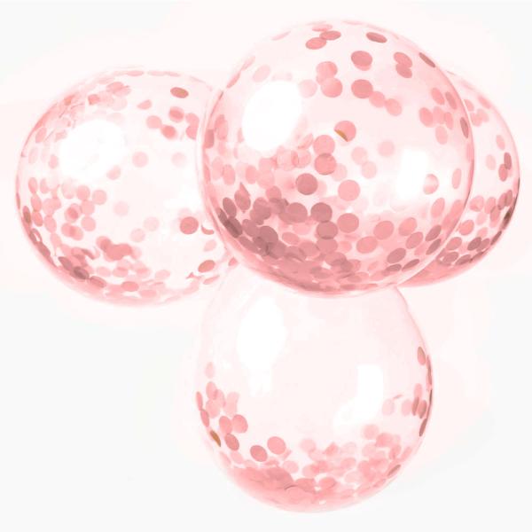 Konfettiballonger Prickar Roséguld