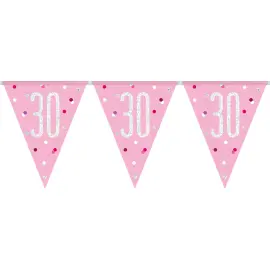 Flaggirlang 30 År Rosa & Silver