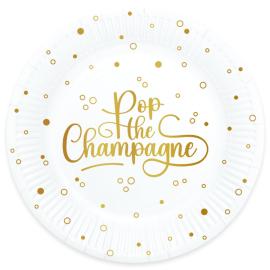 Papperstallrikar Pop the Champagne 8-pack