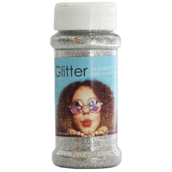 Glitter på Burk Silver