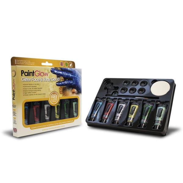 Glitterfärg Ansikte och Kropp Kit