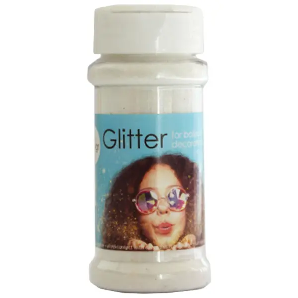 Glitter på Burk Vit