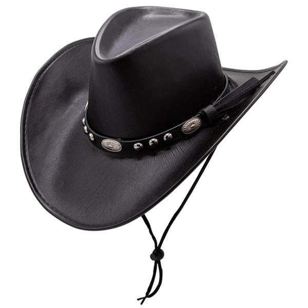 Cowboyhatt Konstläder Svart