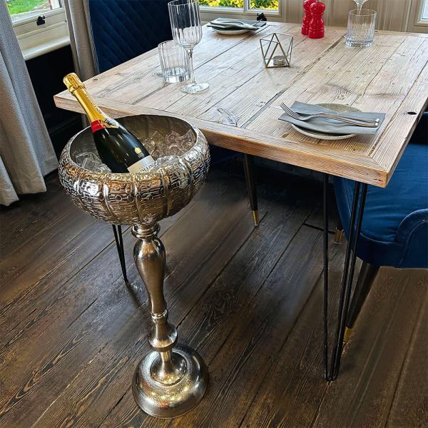Silver Flaskkylare Stål 79 cm