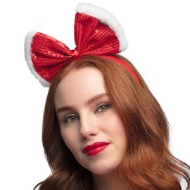 Juldiadem med Rosett R&ouml;d