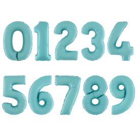 Sifferballong Pastellbl&aring; 66 cm