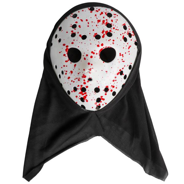 Blodig Hockeymask med Huva
