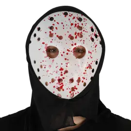 Blodig Hockeymask med Huva