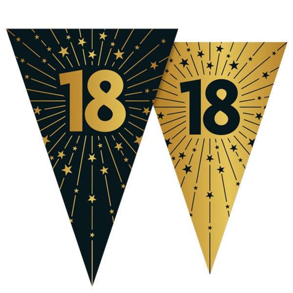 Vimpelgirlang med Stjärnor & Siffran 18
