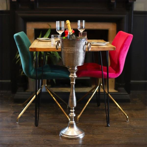 Silver Flaskkylare Stål 85 cm