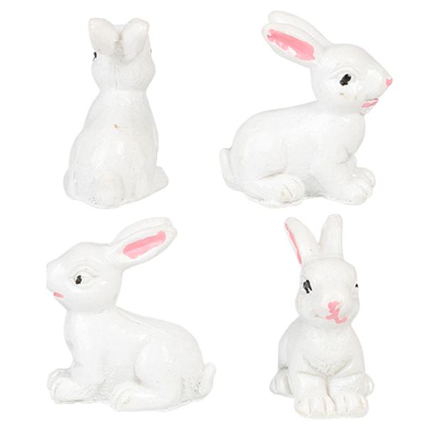 Kanin Vit 3 cm 4-pack