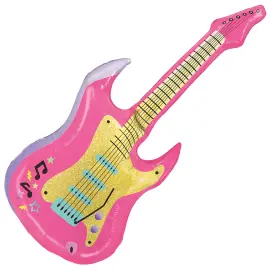 Folieballong Rosa Elgitarr 97 x 52 cm