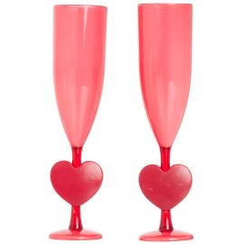 Champagneglas med Hj&auml;rta 2-pack