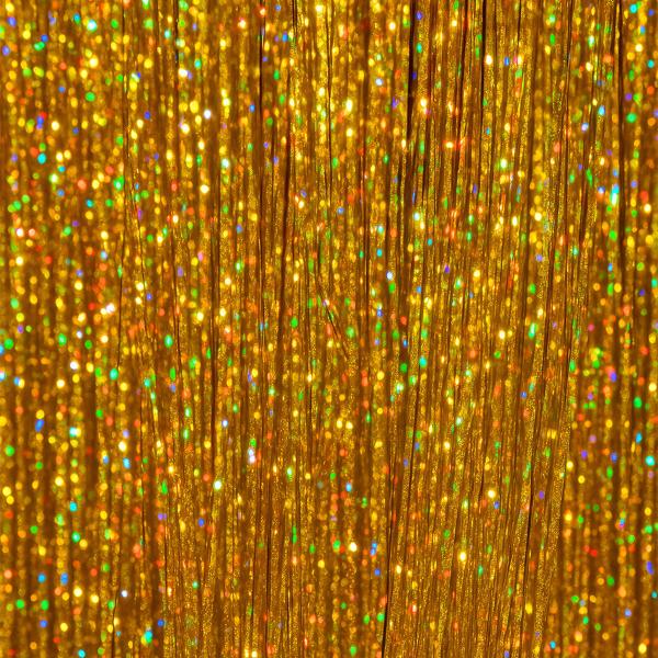 Hårslingor Glitter Guld