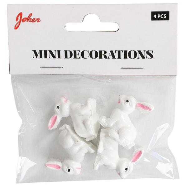 Kanin Vit 3 cm 4-pack