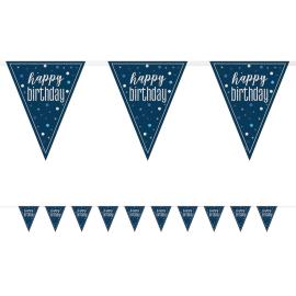 Happy Birthday Vimpelgirlang M&ouml;rkbl&aring; 2,74 m