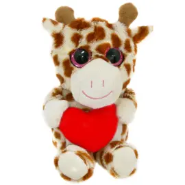 Gosedjur Giraff med R&ouml;tt Hj&auml;rta 15 cm