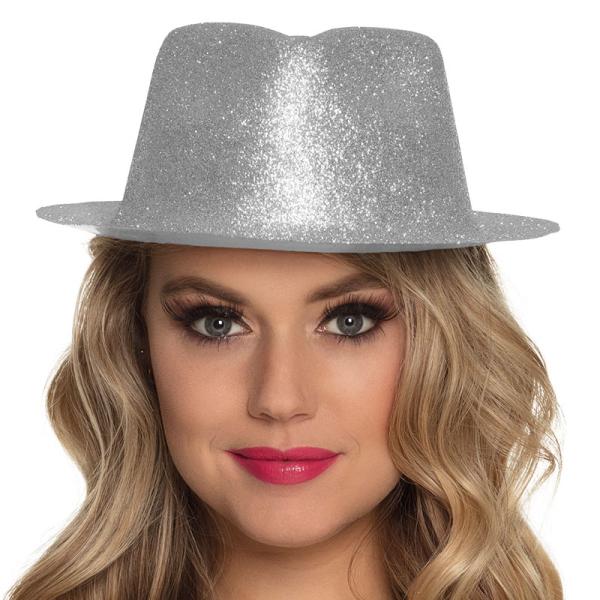 Glittrig Partyhatt Silver