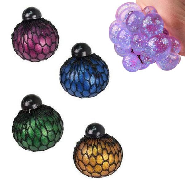 Glittrig Stressboll i Nät