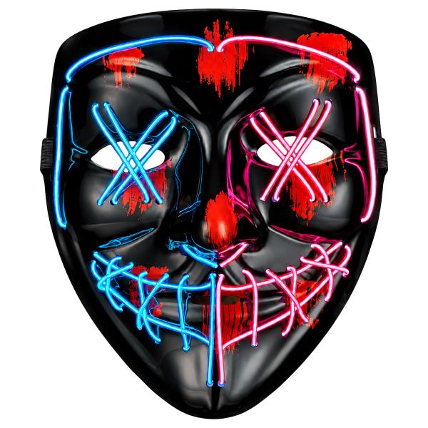 LED Mask Blå/Rosa