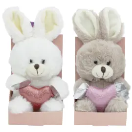 Gosedjur Kanin med Skimrande Hj&auml;rta 16 cm