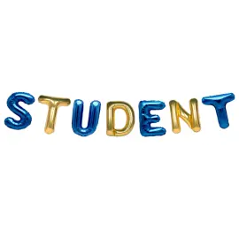 Ballonggirlang Student Guld/Blå