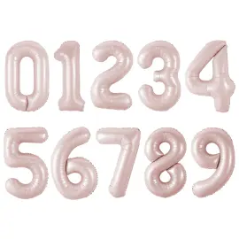 Sifferballong Babyrosa 86 cm