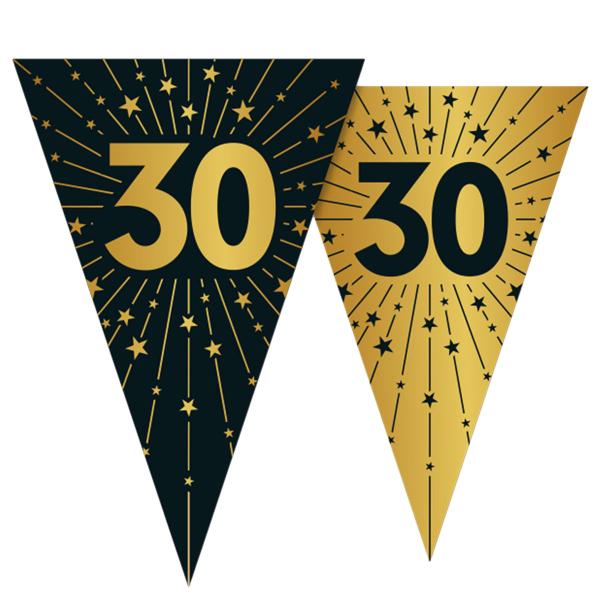 Vimpelgirlang med Stjärnor & Siffran 30