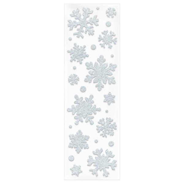 Glittriga Snöflingor Fönsterstickers