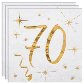 Kaffeservetter 70 År Sparkle