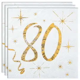 Kaffeservetter 80 År Sparkle