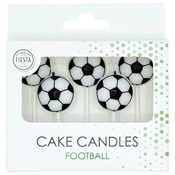 Tårtljus Fotboll 2,4 cm 5-pack