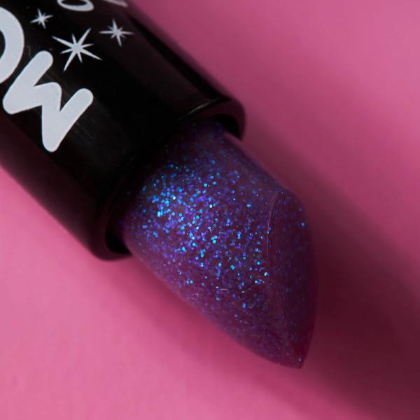 Moon Glitter Iriserande Glitter Läppstift Lila