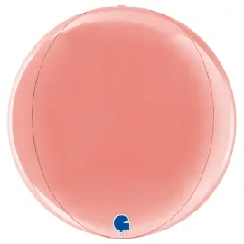 Globe Folieballong Roséguld