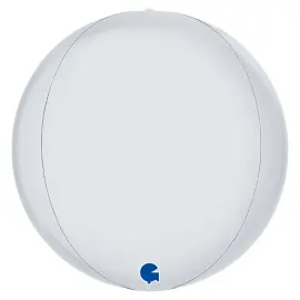 Globe Folieballong Satin Vit