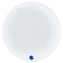 Globe Folieballong Vit